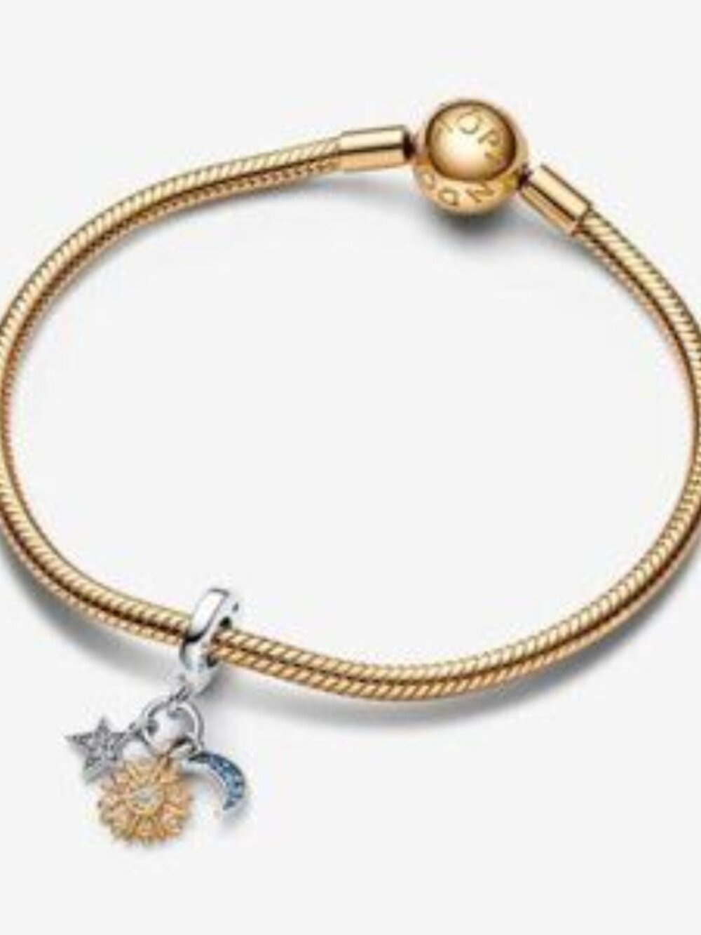 Pandora Two-tone Celestial Triple Dangle Charm - Picture 3 of 3